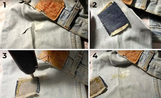 Как зашить дырку на джинсах: как сделать заплатку, как красиво зашить